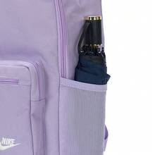 Nike Heritage 23L Embroidered Small Logo Solid Color Lightweight Polyester Backpack Unisex Light Purple - Mauve Purple - View 6