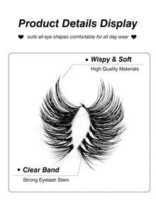 Sibeuna 10 Pairs Half-Eye False Eyelashes, Fluffy Light Soft, Creating A Natural Makeup Effect,For Daily Style Eye Makeup,Beginner-Friendly - Black - View 2