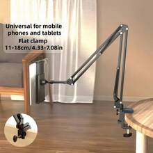 1pc Adjustable Phone Holder, Tablet Stand, Phone Video Stand, Flexible Arm Angle Adjustment, Desktop Stand, Flexible 360° Rotation, Perfect For Content Creation, Baking, Crafts, Cooking And More. - Support - View 12