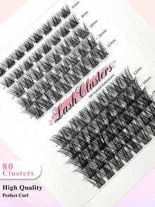 80PCS CC Individual Lash Clusters DIY Lash Clusters Fluffy&Natural Look Reusable Individual Eyelash Extension For Self Use At Home - CC - View 5