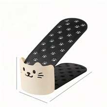 Cat-Themed Adjustable Double-Layer Shoe Storage Rack, Space-Saving Shoe Cabinet Storage Solution, Maximize Shelf Space, Entryway Bedroom Hallway Closet Dorm Organizer, Mother's Day Gift, Sturdy Fits Boots, Sneakers, Sandals, Heels - Multicolor - View 13