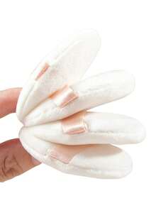 5pcs Makeup Powder Puff Set, Facial Sponge Powder Puff, Loose Powder Puff, Pressed Powder Puff, Soft Flocked Fabric, With Ribbon Hanging Strap, Home, Dorm, Travel, Back To School, Holiday Gift, Makeup Beginner, Beauty Enthusiast, Professional Makeup Tool, Washable, Portable - Multicolor - View 5