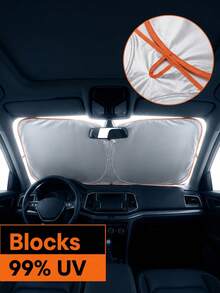 1pc Windshield Sunshade For Heat Fab Foldable Heat Insulation ,Foldable,Convenient Sunscreen Sun Shade Front Window Set Camp Automotive Sun Protection Sunshades Windshield Sunshades Car Accessories Car Interior Accessories Car Hanging Ornaments - A - View 7