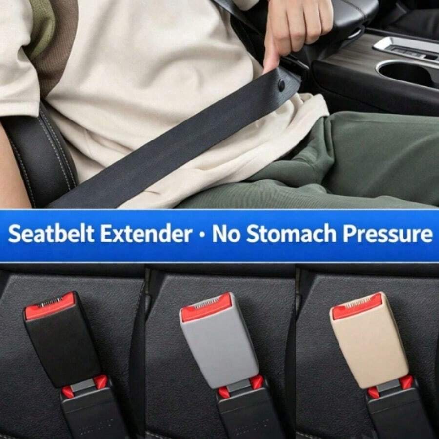 1pc Car Seat Belt Extender, Durable ABS Shell With Sturdy Metal Insert, Seat Belt Extension Auxiliary, Wear-Resistant Car Interior Accessory, Universal Design, Suitable For Most Car Models, Ideal For Family Cars, Long-Distance Travel And Commuting, Practical Car Interior Accessory