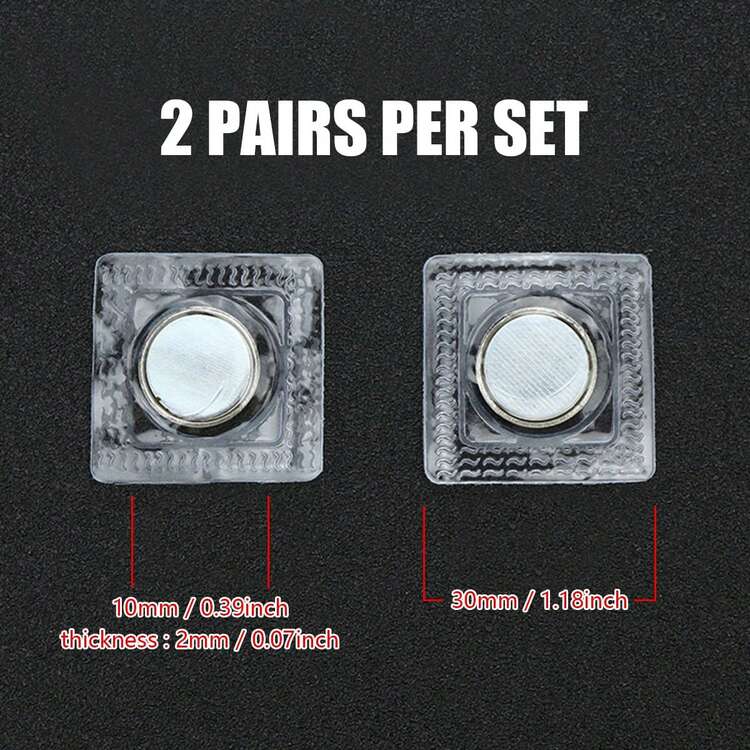強力PVC縫製磁吸扣 強力吸附隱形磁扣 防水磁扣鈕扣 磁性鉤扣 適用於衣物、窗簾、包包等隱藏式緊固件 - 圓形 - 查看 8