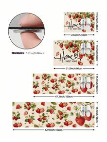 1/2pcs Diatomaceous Earth Mat, Vintage Strawberry Pattern, Super Absorbent, Non-Slip, Perfect For Bathroom, Kitchen And Dining Room, Quick Drying, Ideal Home Decor And Bathroom Mat Gift, Holiday Gift! - Multicolor - View 9