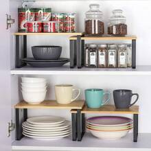 Cabinet Storage Rack Kitchen Cabinet Organizer Metal Kitchen Storage Shelf Spice Rack Stackable & Expandable Durable Painted Surface Suitable For Kitchen Storage And Organization - Multicolor - View 16