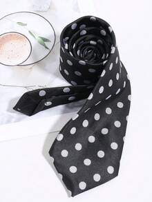 Vintage Polka Dot Neck Tie, Business Party Preppy Style Suit Accessory For Men Women - Multicolor - View 9