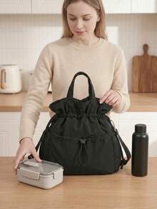 Tight‑Seal Heat‑Preserving Big‑Volume Rugged Smudge‑Resistant Splash‑Resistant Moisture‑Blocking Odor‑Isolating Shoulder‑Worn All‑Purpose Portable Lunch Handbag For Work Trip Beach Camping School Party Birthday Holiday Gift - View 7