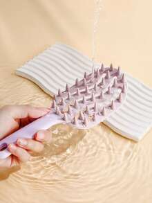 1/2Pcs Long Handle Scalp Care Massage Comb,Hollow Coarse Tooth Design,Wet And Dry Use, Suitable For Nail Art And Applying Care Products(Random Color) - Multicolor - View 9