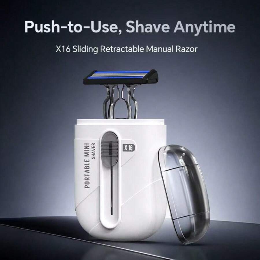 1pc/New Manual Shaving Razor Home Travel Portable Reciprocating Anti-Scratch Creative Compact Shaver - Style B - View 1
