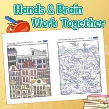Educational Activity Notebooks, Math Number Puzzles, Visual Search & Attention Training, Sight Word Tracing And Writing Practice, Logic, Reading And Focus Exercises For Students, Home Study & Classroom Practice - Comprehensive Learning Activity Notebooks - View 7