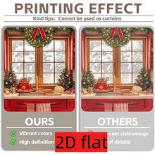 2D Flat Background Cloth, Suitable For Christmas Kitchen Photography, Including Cabinets, Windows And Winter Snow Scene. Perfect For Christmas Family Party Decoration, New Year Photo Banner, Holiday Photography. - 1 - View 4