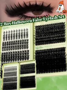 1pc High-Density DD-Curl False Eyelash Book, 120D+200D Dual-Density Fiber With 8-16MM Mixed Length, Segmented Lash Clusters For Voluminous Fluffy, 3D Layered Cat Eye Effect And Enlarged Eyes, 200D High-Density Fiber Bundles Enhance Eye Makeup Presence, Soft And Lightweight Suitable For Beginners Home Use With Different Eye Shapes, Portable And Easy To Store, Suitable For Daily Commute, Dating And Travel - DD - View 6