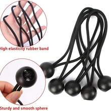 10/20pcs Ball Bungee Cords, Reusable Elastic Ball Ties, Heavy Duty Stretch Cords, Suitable For Camping Tarp, Curtains, Outdoor Gear - Multicolor - View 4