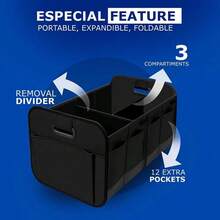 Car Trunk Storage Box - Oxford Fabric, Large Capacity, Foldable - A - View 8
