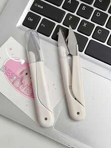 Portable Mini Scissors With Safety Cover, Compact Foldable Stainless Steel Blade Small Scissors, White Lightweight Handheld Craft Scissors, To Store In Pocket, Suitable For Scrapbooking, DIY Crafts, Office Paper Cutting, Student Campus Use And Daily Home Use - Multi-color - View 6
