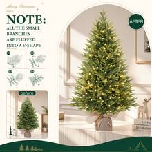 SHARECONN 2FT 3FT 4FT 5FT  Pre-Lit Artificial Mini PE Christmas Tree For Xmas Decorations - UK Plug(220-240V) - View 4