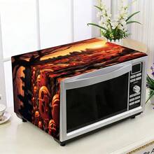 1pc Microwave Dust Cover, Home Oven Rack Dust Cover, Washable Dust Cover, Home Food Machine Dust Cover, Highly Attractive Kitchen Storage Cabinet Dust And Stain-Proof Cover - Full Coverage - View 4