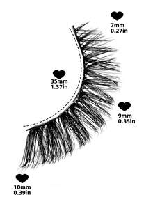 10 Pairs Fluffy Dense Lightweight Natural Short Strip False Eyelashes For Women's Daily Makeup - View 2