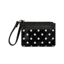 Dompet Koin Mini Polkadot, Dompet Kecil PU Modis, Tempat Kartu, Tas Penyimpanan Kartu Identitas, Organizer Polkadot Ultra Tipis Multi-Lapisan yang Dapat Dilepas - MultiWarna - View 15