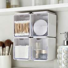 Wall-Mounted Drawer Storage Box & Bathroom Cosmetic Organizer, No-Drill Installation, Transparent Home Storage Unit, Suitable For Bathroom, Bedroom, Kitchen Or Living Room, Great Christmas Gift - Multicolor - View 7