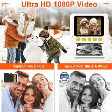 Kamera Digital Cetak Instan untuk Dewasa dan Anak-anak, Kamera Video Selfie HD 1080P dengan Layar 2,4 inci, Printer Portabel dengan Zoom Digital 16X, Efek Filter MP3, Kit Kamera Lengkap dengan Kertas Cetak dan Kartu Memori, Hadiah untuk Perjalanan, Liburan, dan Acara Keluarga. - XX-Beraneka Warna - View 4
