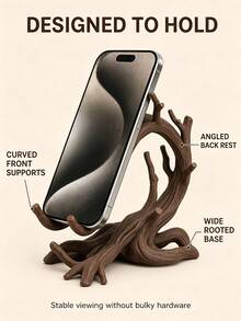 Tree Root Phone Stand Creative Branch Phone Holder Natural Theme Decorative Phone Base Multifunctional Stable Phone Stand Home Office Decor Craft Ornament Gift - Multicolor - View 9