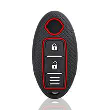 Silicone Key Case For Tiida Qashqai J11 J10 Micra Kicks Altima X-Trail Fuga Navara Leaf Note Sentra Murano Car Key Cover - black - View 8