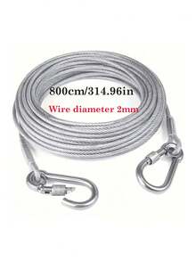 1pc Plastic Coated Galvanized Steel Wire Clothesline (Steel Wire Diameter 0.2/0.3cm), A Portable Multi-Functional Steel Wire Rope. Suitable For Indoor/Outdoor Drying Clothes, Hanging Clothes And Drying Blankets. Ideal For Camping Accessories, Bathroom And Dormitory - Multicolor - View 17