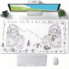 Cute Anime Girl Leather Mouse Pad Office Extended Mousepad PC Accessories Gaming Pads Non-Slip XXL Aesthetics Leather Desk Mat Desk Decort Mats - View 6