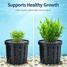 Black, White, And Green Plastic Aquarium Planting Trays, Self-Sinking Aquatic Plant Baskets, Hollow Hydroponic Plant Racks, Suitable For Aquarium Landscaping And Decoration. - A - View 4