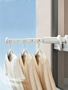 1/2pcs Foldable Travel Drying Rack With 5-Hole Rotating Clips, Space-Saving Adjustable Clothes Airer For Home, Dorm, Bathroom, Balcony And Travel - Multicolor - View 2
