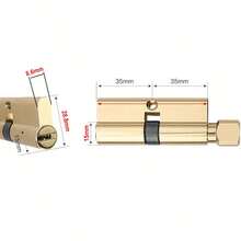 1pc 70mm Bedroom Door Copper Lock Core, Universal For Home Room Door, Smooth Opening, Includes 3 Keys, Single Door, Anti-Theft, Anti-Pry, Anti-Forcible Opening, Anti-Corrosion - Multicolor - View 4