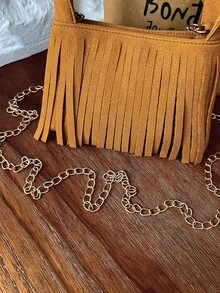 1PC Girls' Handbag With Tassel, Coin Purse, Shoulder Bag, Lightweight And Portable With Zipper Closure, Suitable For Daughter, Girls' Daily Outings, Ideal Fashion Accessory - 1123# - View 5