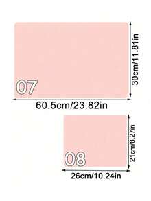 1pc Solid Color Minimalist Nail Polish Desk Mat, Anti-Slip Function, Suitable For Laptop, Office Use And Gaming Mouse Pad, High-Quality Product - Dusty Pink - View 6