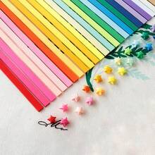7-Color Gradient Star-Shaped Origami Paper Strips For Folding Lucky Stars, Five-Pointed Stars, DIY Handmade Craft Materials, Candy-Colored Paper Strips, Brain-Teasing Paper Folding, Back To School - Multicolor - View 5