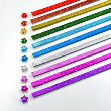 7-Color Gradient Star-Shaped Origami Paper Strips For Folding Lucky Stars, Five-Pointed Stars, DIY Handmade Craft Materials, Candy-Colored Paper Strips, Brain-Teasing Paper Folding, Back To School - Multicolor - View 8