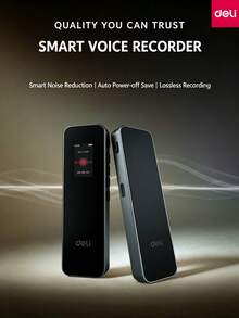 DELI MP304 Smart Voice Recorder, Intelligent Noise Reduction, 10m Long-Range Pickup, Meeting Interview Training Classroom Recorder, 20-Hour Battery Life, Recording File Protection - View 1