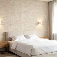1 Gulungan Stiker Dekoratif PVC Tekstur Linen Beige, 15,7 Inci * 39,3/118,1/196,8 Inci, Wallpaper Perekat Diri, Cocok Untuk Dekorasi Kamar Tidur, Ruang Tamu, dan Perbaikan Kabinet - 1PC - View 13