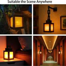 1pc 16-Color LED Pixel Night Light, Lantern Shaped Decorative Hanging Lamp, USB Powered With Remote Control, Dimmable And Color Adjustable Atmosphere Light, Suitable For Bedroom, Living Room, Game Room - Pixelated Lantern Night Light - View 8
