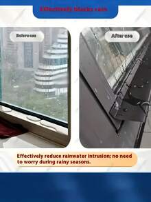 4.5/5.5CM Self-Adhesive Window Rain Guard, Outdoor Wind And Rain Barrier, Sliding Window Waterproof Strip, Exterior Window Sill Plastic Isolation Board, Bathroom Decor, Trimmable - Multiple Styles - View 7