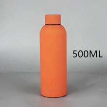 17/25oz 500/750ml 不鏽鋼美式窄口杯，便攜真空保溫水瓶，戶外運動磨砂大容量水壺 - 彩色 - 查看 19