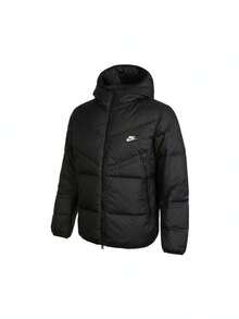 Nike 男款 2026 新款羽絨外套,運動休閒 STORM-FIT 保暖防風連帽外套,男士外套 DV1132-010 - 黑色 - 查看 8
