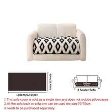 SANMOSPIN 1PC Solid Color Plush Sofa Cover - Modern Non-Slip Warm Sofa Protector, Soft Cotton Plush Material Sofa Cushion, Suitable For 1-4 Seater Sofa - Machine Washable Polyester Home Decor - Black - View 16