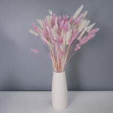 人造花飾品 17英吋蓬蓬草花藝裝飾，大容量高款兔尾草人造植物，波希米亞風婚禮裝飾 - 紫色與白色 - 查看 5