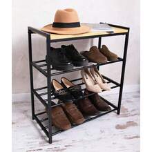 1pc Simple Multi-Tier Shoe Rack, Durable Shelf Shoe Storage Shelf, Easy Assembly Shoe Storage Container, Household Storage And Organization For Entryway, Hallway, Bedroom, Living Room, Home, Dorm - View 4