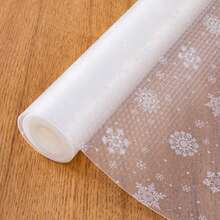 1pc Waterproof & Oil-Proof Transparent Kitchen Cabinet And Shelf EVA Liner, White Snowflake Pattern, Easy To Clean Surface, Scratch-Resistant, Splash-Proof, Suitable For Drawers, Vanity, Cabinets, Pantry Organization - Transparent Protective Film, Non-Slip, Waterproof, Oil-Proof, Elegant Snowflake Design, Suitable For Kitchen Use - Multicolor - View 8