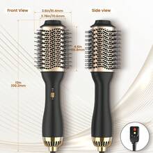 LANDOT Blow Dryer Brush Set, 2-In-1 Hot Air Brush, Ionic Hair Styler, Suitable For Drying, Volumizing And Straightening - Black - View 2