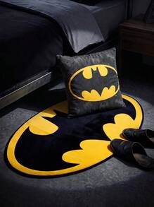 Batman X Joivida Rug And Cushion Cover Set, Adorable Home Decor For Bedroom, Living Roomand Playroom - Black - View 1